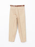 LC Waikiki Waist Belt Wide Fit Women's Trousers with Pocket Detail